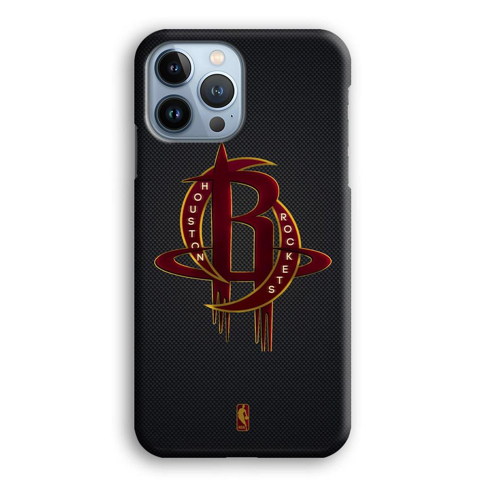 NBA Houston Rockets Gold Coil iPhone 15 Pro Max Case-Oxvistore