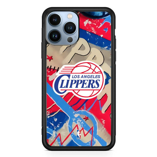 NBA Los Angeles Clippers Street Arts iPhone 14 Pro Case-Rubber Black (2D Case)-Oxvistore