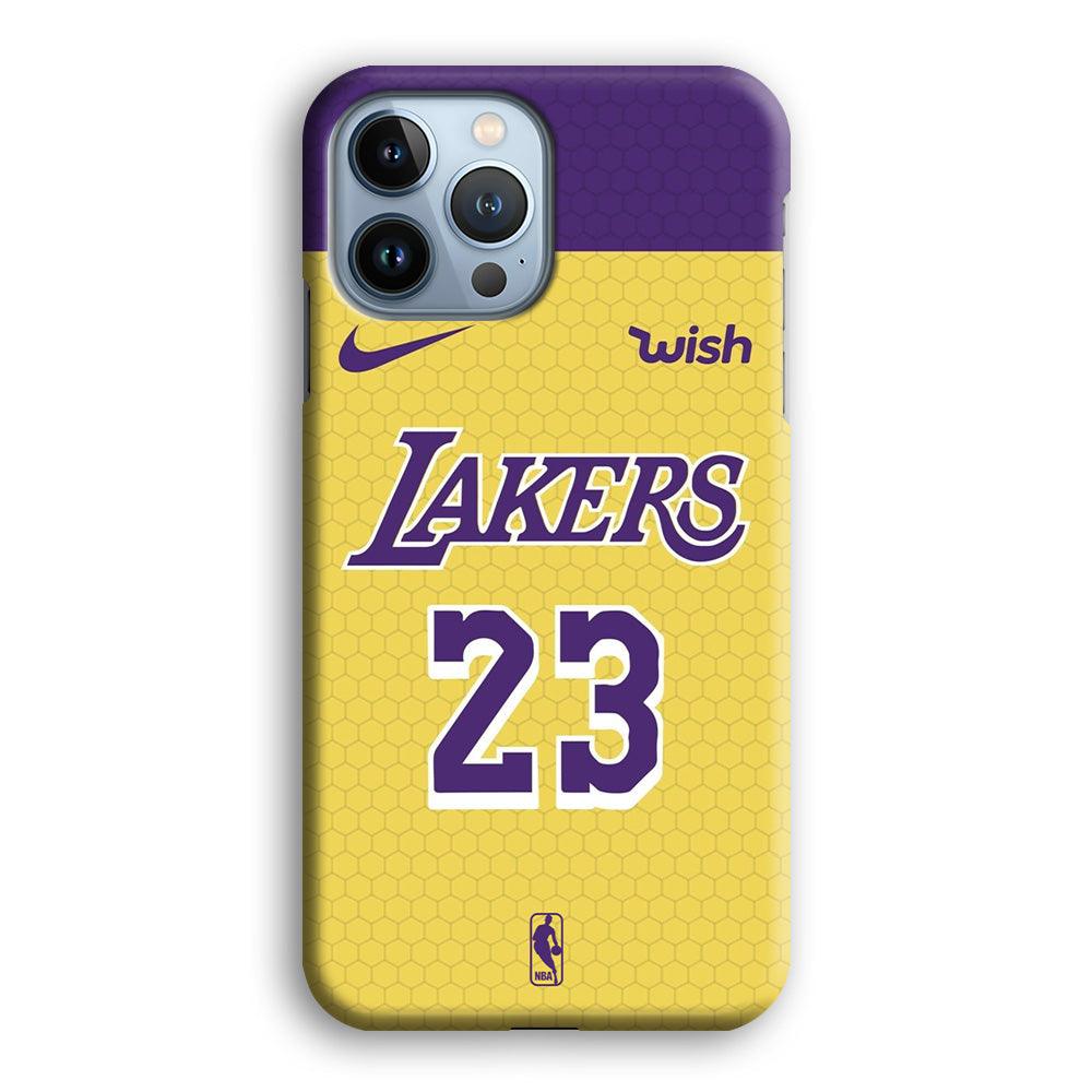 NBA Los Angeles Lakers Lebron Hexa Jersey iPhone 15 Pro Max Case-Oxvistore