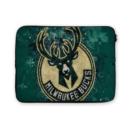 NBA Milwaukee Bucks Abstract Laptop Sleeve Protective Cover-Oxvistore
