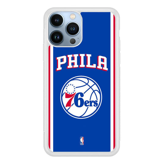 NBA Philadelphia 76ers Bold Line iPhone 15 Pro Max Case-Oxvistore