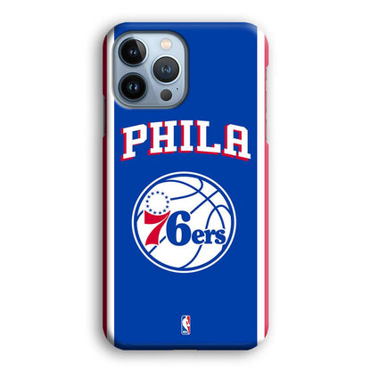 NBA Philadelphia 76ers Bold Line iPhone 15 Pro Max Case-Oxvistore