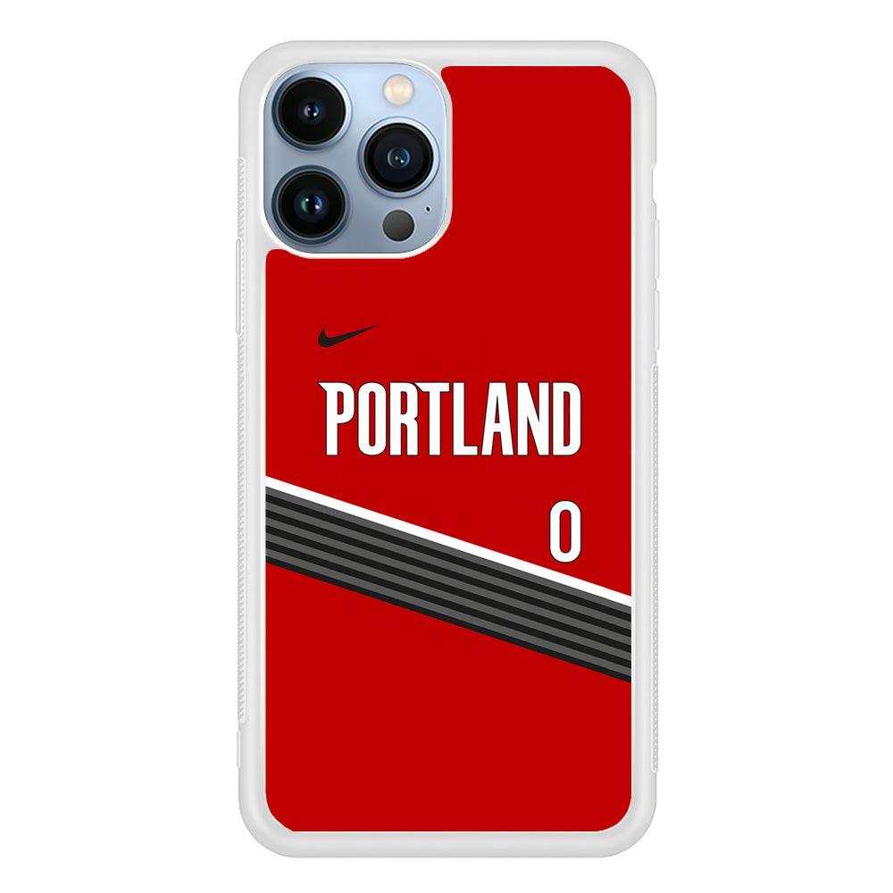 NBA Portland Trail Blazers Jersey iPhone 14 Pro Max Case-Oxvistore