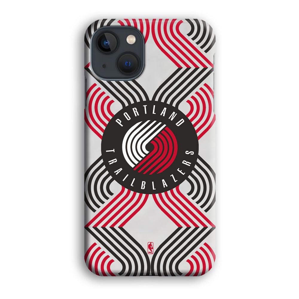 NBA Portland Trail Blazers Patern Logo iPhone 15 Plus Case-Oxvistore