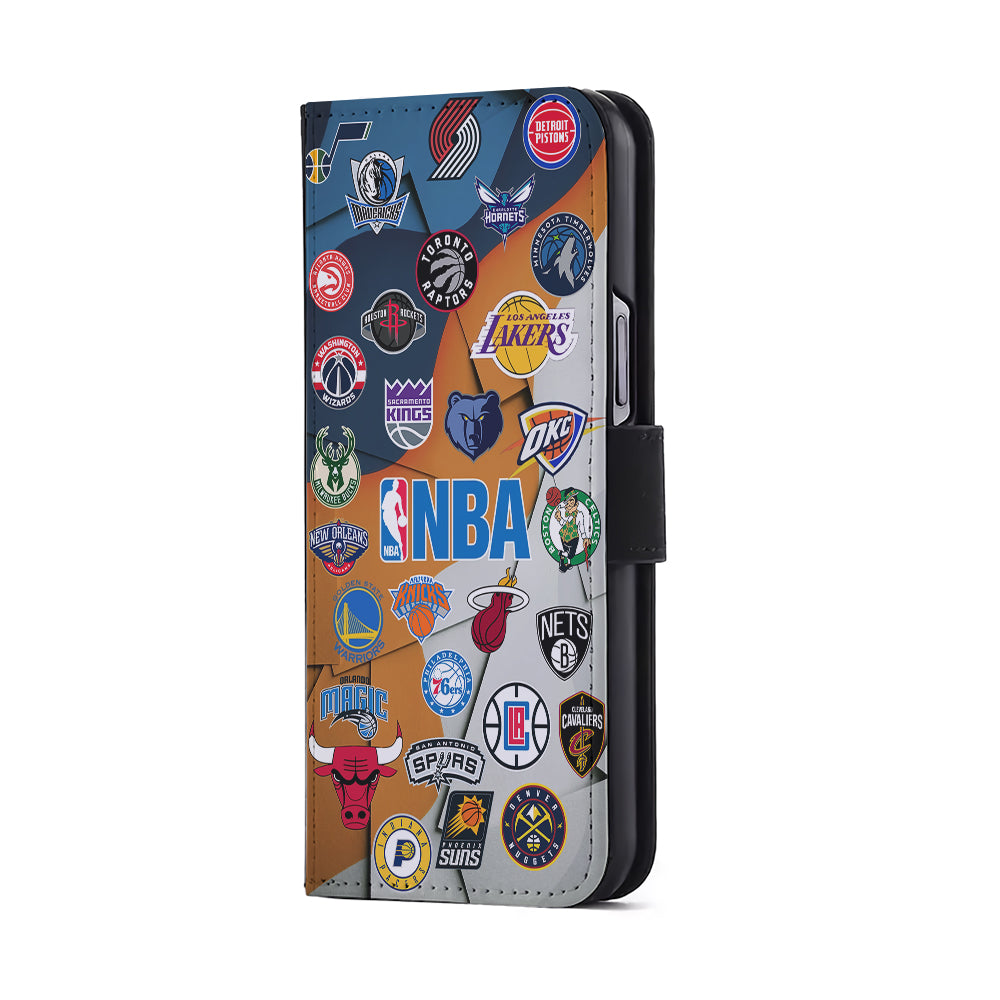 NBA Team Flip Wallet Phone Case