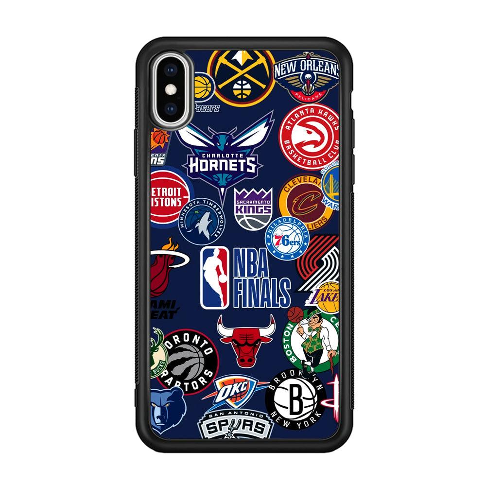 NBA The Finals of Champion iPhone Xs Max Case-Rubber Black (2D Case)-Oxvistore