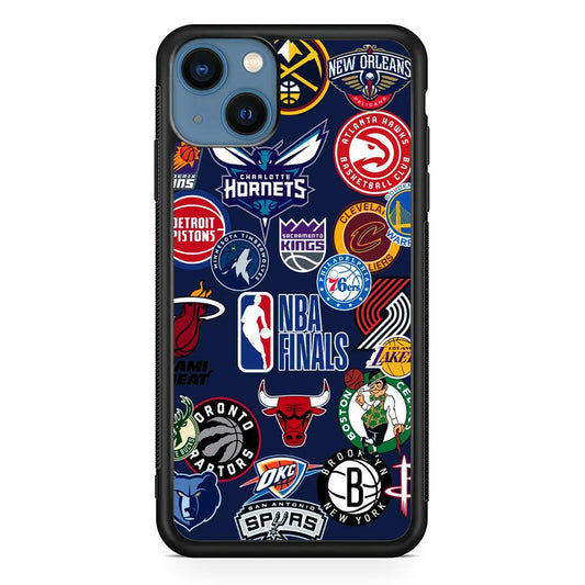 NBA The Finals of Champion iPhone 14 Plus Case-Rubber Black (2D Case)-Oxvistore