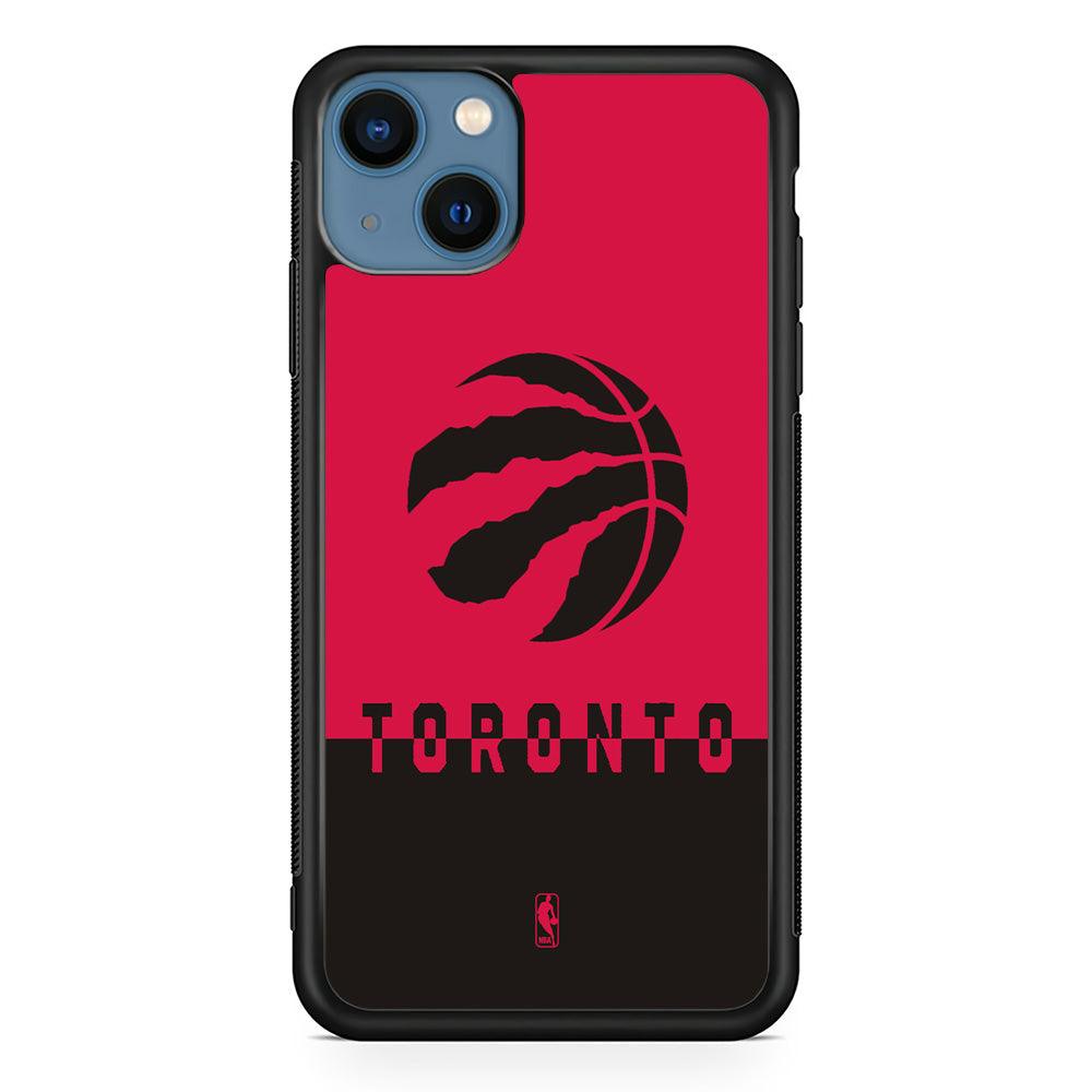 NBA Toronto Raptors Bold iPhone 14 Plus Case-Rubber White (2D Case)-Oxvistore