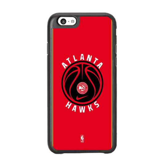 NBA Atlanta Hawks Simplicity iPhone 6 Plus | 6s Plus Case-Rubber Black (2D Case)-Oxvistore