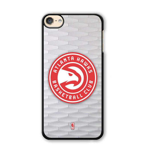 NBA Atlanta Hawks White Texture iPod Touch 6 Case-Plastic Black (2D Case)-Oxvistore