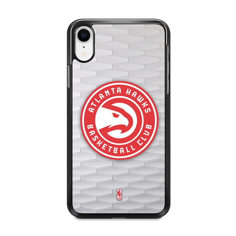 NBA Atlanta Hawks White Texture iPhone XR Case-Oxvistore