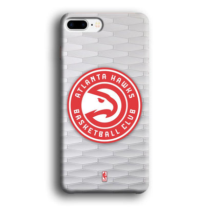 NBA Atlanta Hawks White Texture iPhone 8 Plus Case-Oxvistore