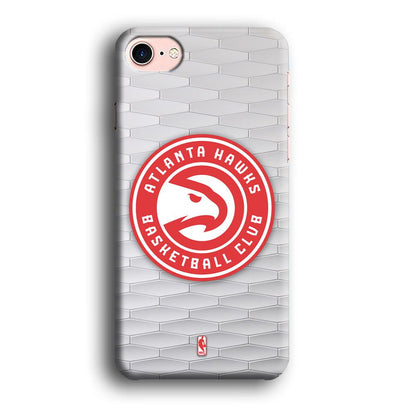 NBA Atlanta Hawks White Texture iPhone 8 Case-Oxvistore