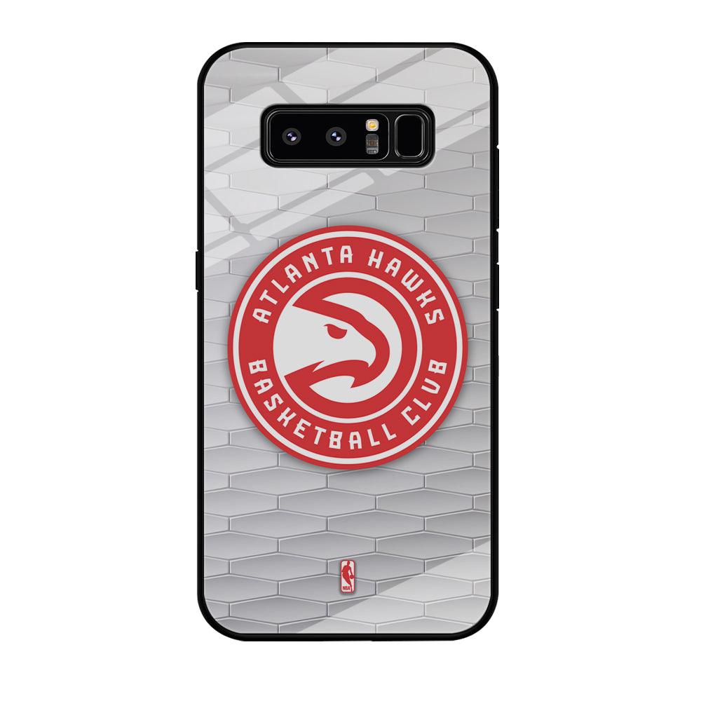 NBA Atlanta Hawks White Texture Samsung Galaxy Note 8 Case-Oxvistore