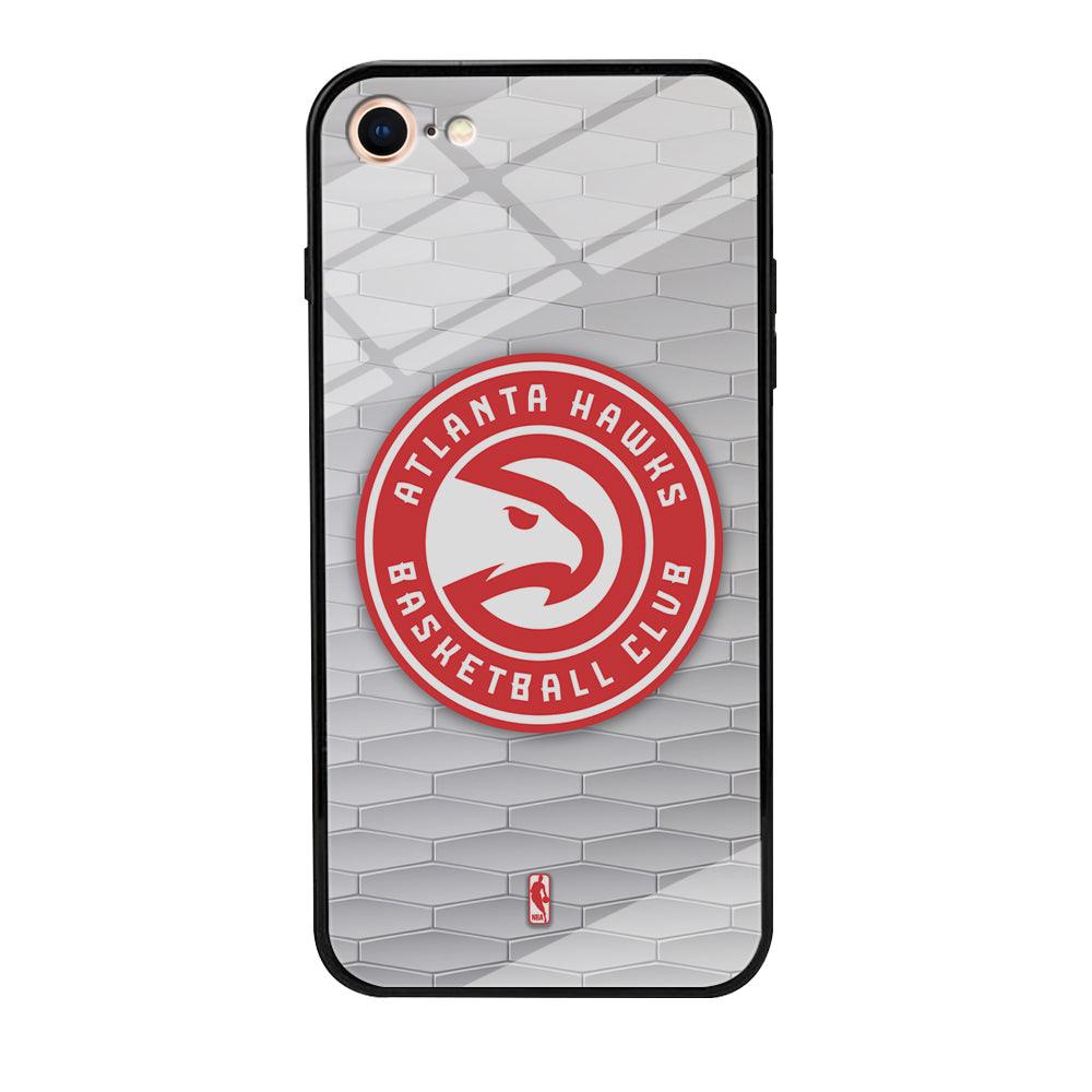 NBA Atlanta Hawks White Texture iPhone 8 Case-Oxvistore