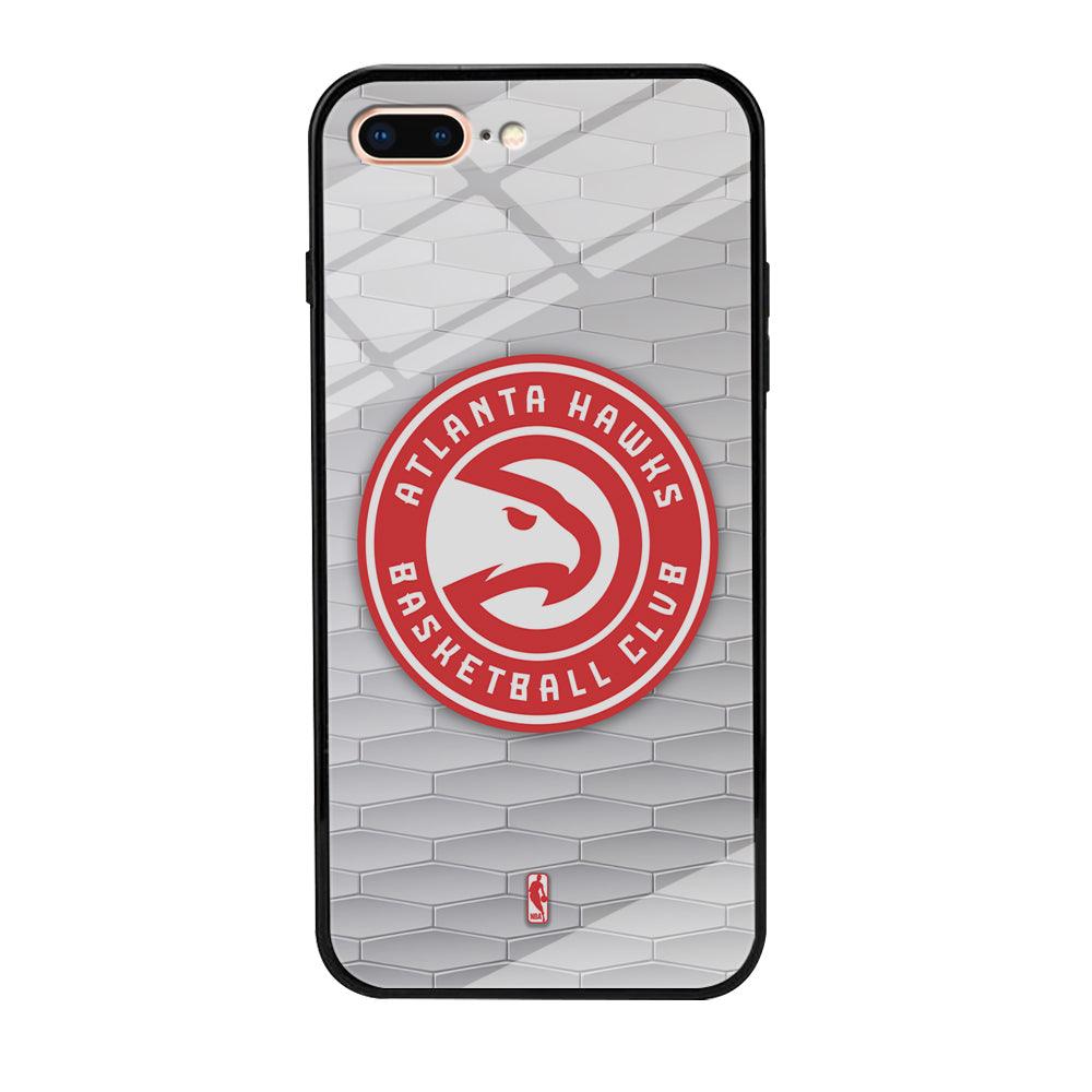 NBA Atlanta Hawks White Texture iPhone 8 Plus Case-Oxvistore