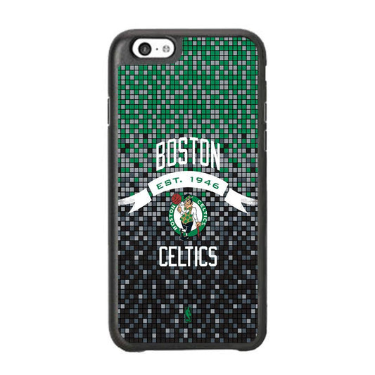 NBA Boston Celtics Colour Pixel iPhone 6 Plus | 6s Plus Case-Rubber Black (2D Case)-Oxvistore