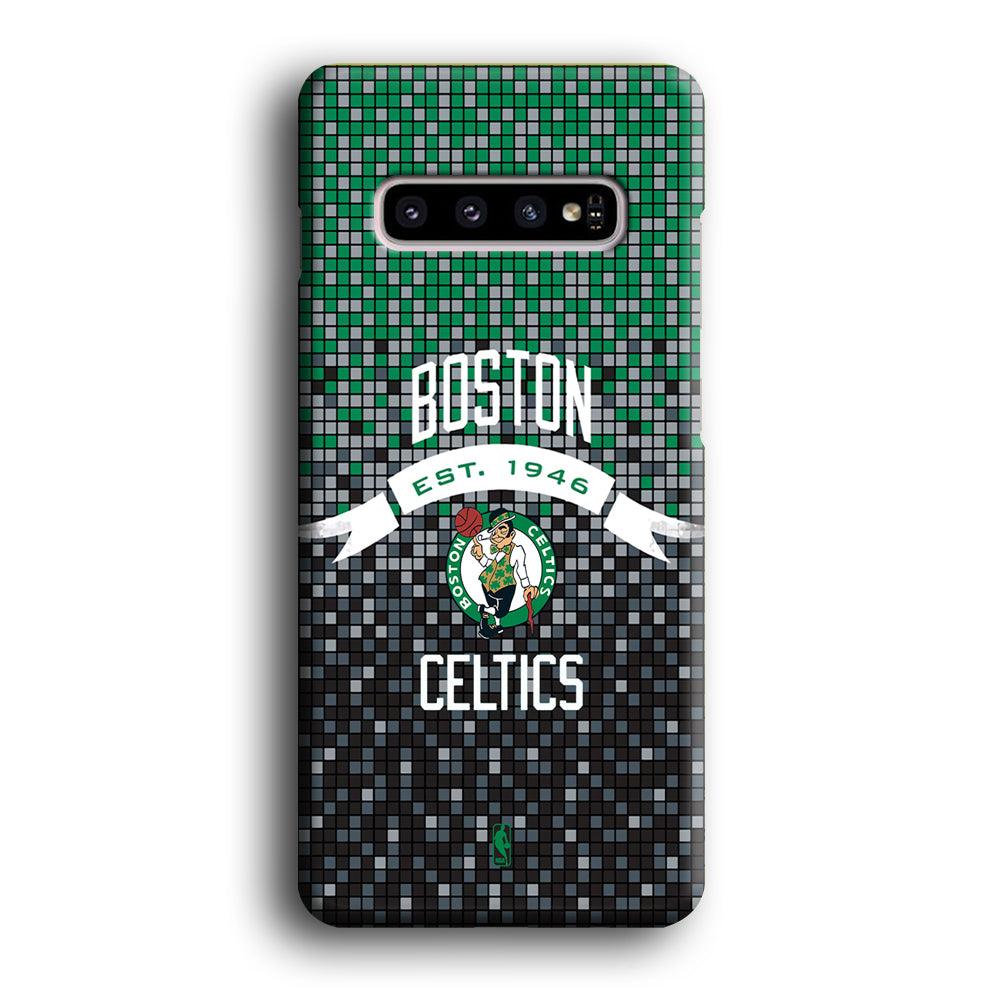 NBA Boston Celtics Colour Pixel Samsung Galaxy S10 Case-Oxvistore