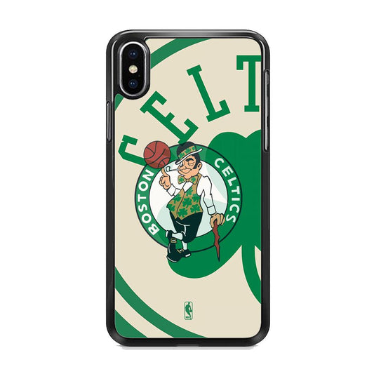 NBA Boston Celtics Part of Pride iPhone XS Case-Rubber White (2D Case)-Oxvistore