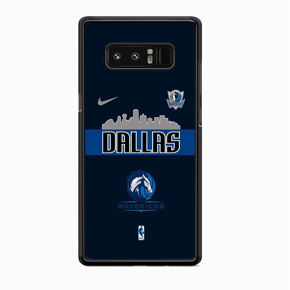 NBA Dallas Mavericks Jersey Exemplar Samsung Galaxy Note 8 Case-Rubber Black (2D Case)-Oxvistore