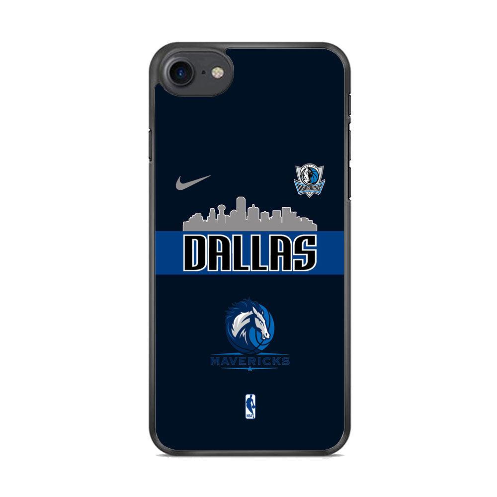 NBA Dallas Mavericks Jersey Exemplar iPhone 8 Case-Rubber Black (2D Case)-Oxvistore