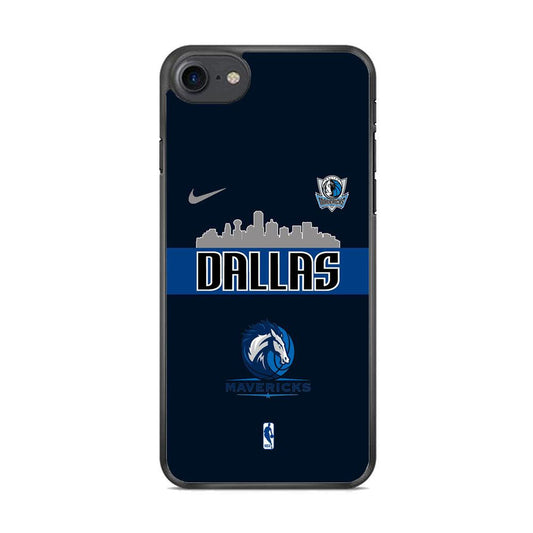 NBA Dallas Mavericks Jersey Exemplar iPhone 8 Case-Rubber Black (2D Case)-Oxvistore