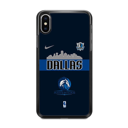NBA Dallas Mavericks Jersey Exemplar iPhone XS Case-Rubber Black (2D Case)-Oxvistore