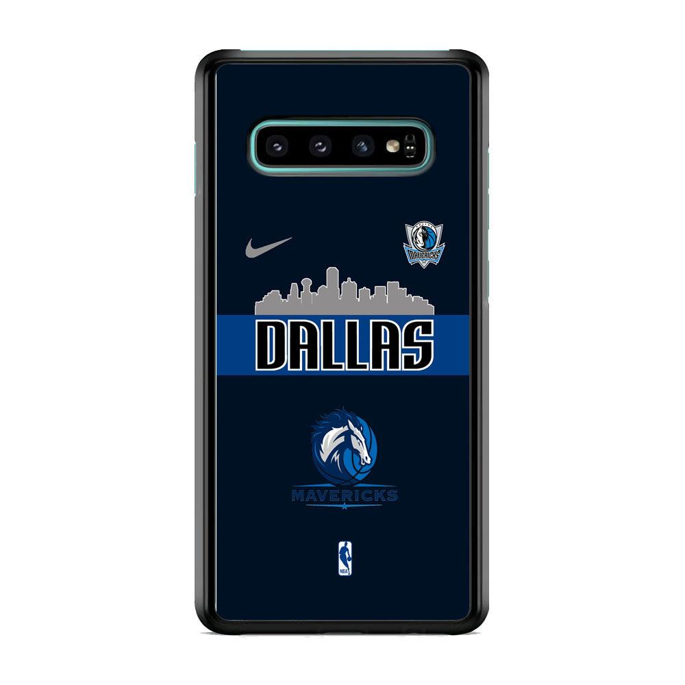 NBA Dallas Mavericks Jersey Exemplar Samsung Galaxy S10 Case-Rubber Black (2D Case)-Oxvistore