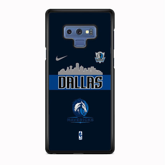 NBA Dallas Mavericks Jersey Exemplar Samsung Galaxy Note 9 Case-Rubber Black (2D Case)-Oxvistore