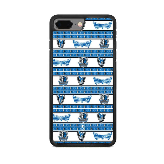 NBA Dallas Mavericks Scarf of Fanaticism iPhone 8 Plus Case-Rubber White (2D Case)-Oxvistore
