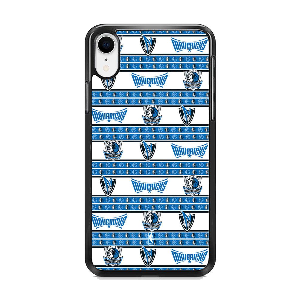 NBA Dallas Mavericks Scarf of Fanaticism iPhone XR Case-Rubber White (2D Case)-Oxvistore