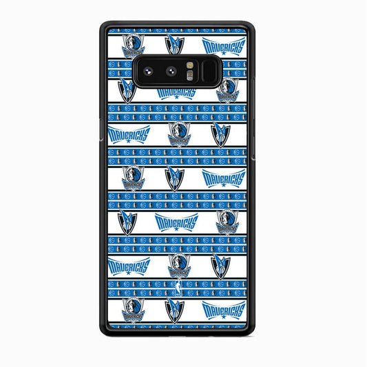 NBA Dallas Mavericks Scarf of Fanaticism Samsung Galaxy Note 8 Case-Rubber White (2D Case)-Oxvistore