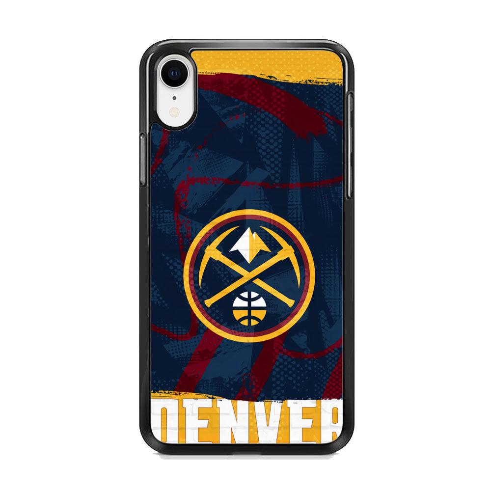 NBA Denver Nuggets Art of Legacy iPhone XR Case-Rubber Black (2D Case)-Oxvistore