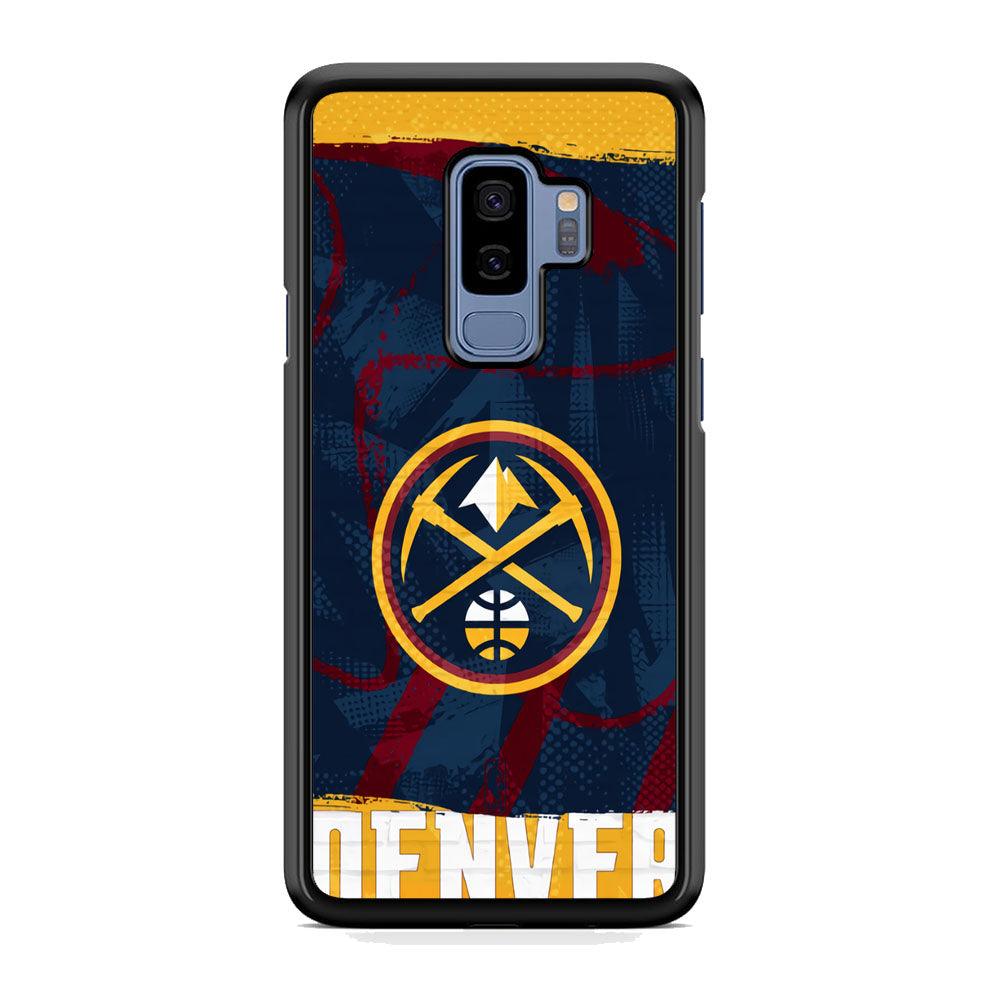 NBA Denver Nuggets Art of Legacy Samsung Galaxy S9 Plus Case-Rubber Black (2D Case)-Oxvistore