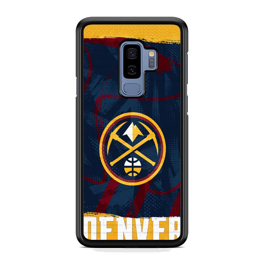 NBA Denver Nuggets Art of Legacy Samsung Galaxy S9 Plus Case-Rubber Black (2D Case)-Oxvistore