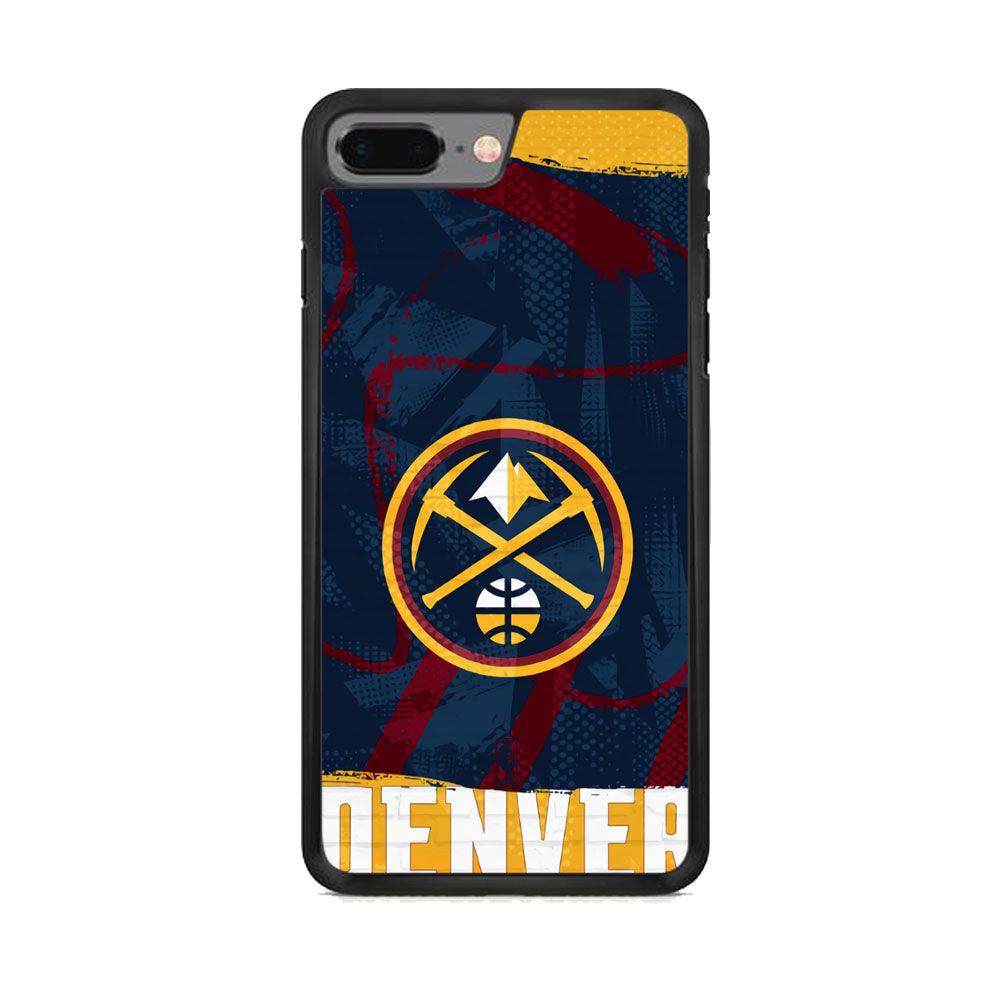 NBA Denver Nuggets Art of Legacy iPhone 8 Plus Case-Rubber Black (2D Case)-Oxvistore