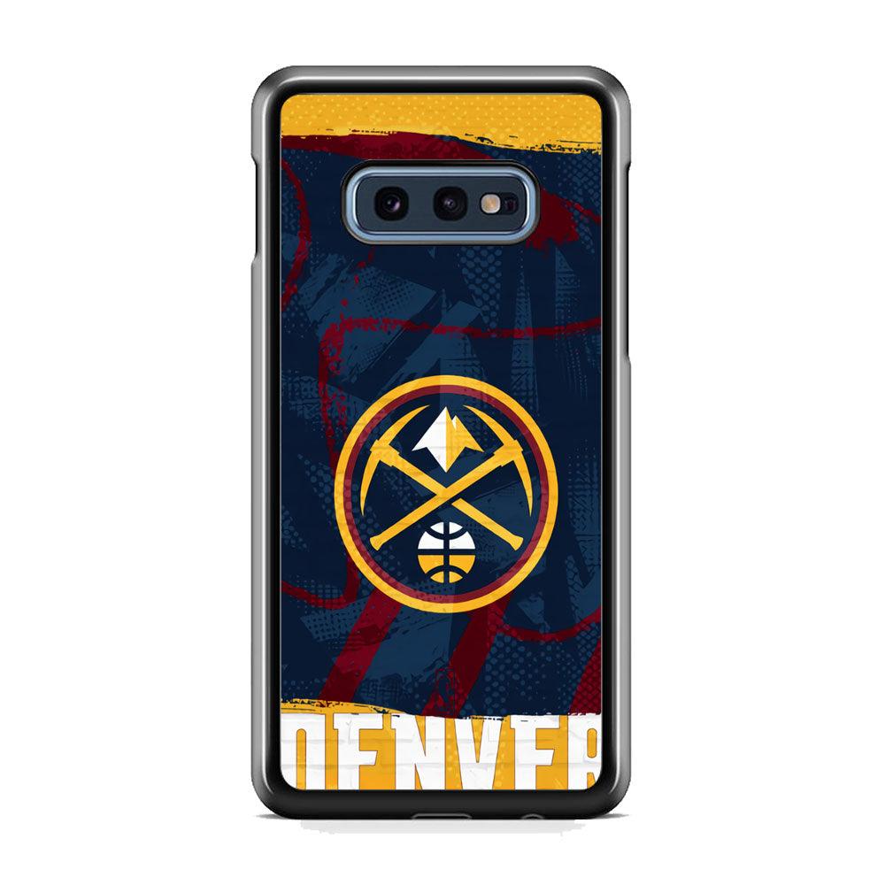 NBA Denver Nuggets Art of Legacy Samsung Galaxy S10E Case-Rubber Black (2D Case)-Oxvistore