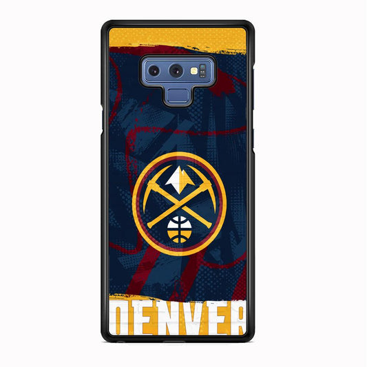 NBA Denver Nuggets Art of Legacy Samsung Galaxy Note 9 Case-Rubber Black (2D Case)-Oxvistore