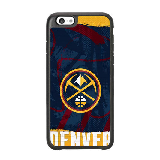 NBA Denver Nuggets Art of Legacy iPhone 6 Plus | 6s Plus Case-Rubber Black (2D Case)-Oxvistore