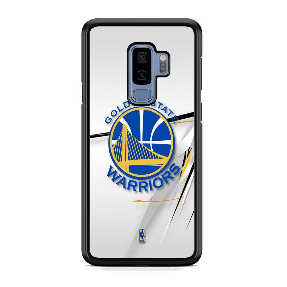 NBA Golden State Warriors Abstract Scratch Samsung Galaxy S9 Plus Case-Rubber Black (2D Case)-Oxvistore