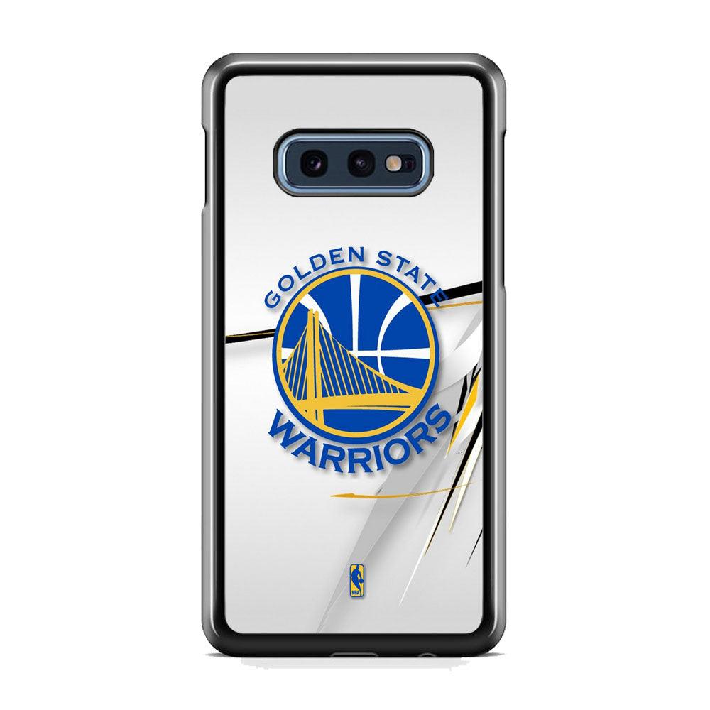 NBA Golden State Warriors Abstract Scratch Samsung Galaxy S10E Case-Rubber Black (2D Case)-Oxvistore