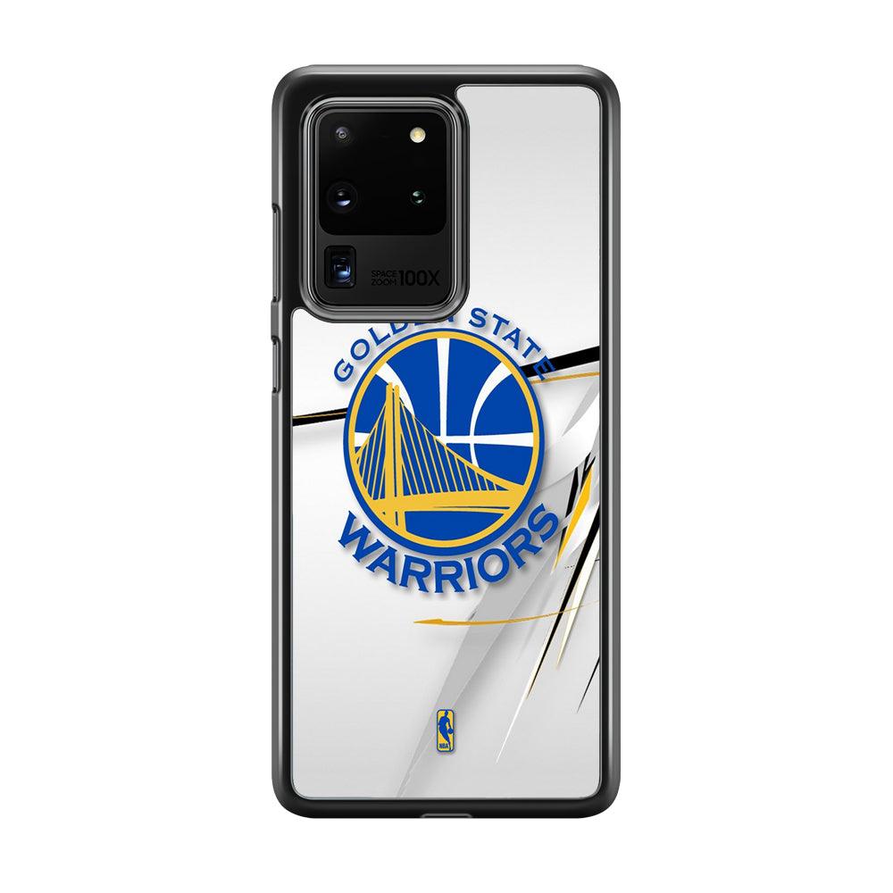 NBA Golden State Warriors Abstract Scratch Samsung Galaxy S20 Ultra Case-Rubber Black (2D Case)-Oxvistore