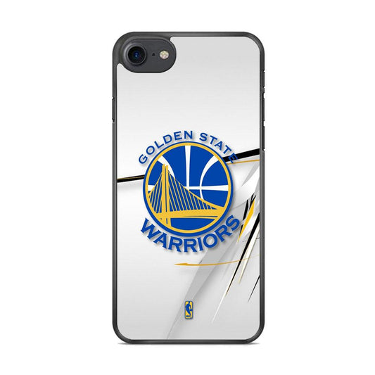 NBA Golden State Warriors Abstract Scratch iPhone 8 Case-Rubber Black (2D Case)-Oxvistore