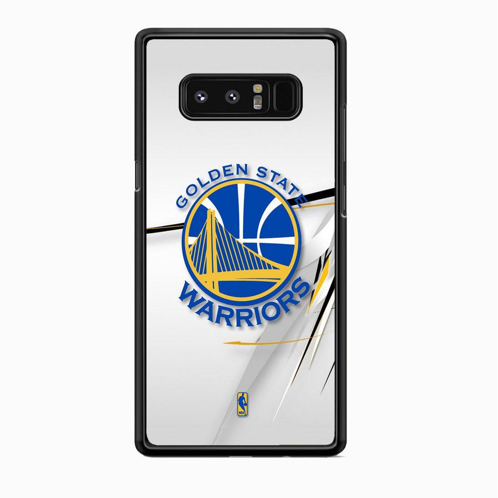 NBA Golden State Warriors Abstract Scratch Samsung Galaxy Note 8 Case-Rubber Black (2D Case)-Oxvistore