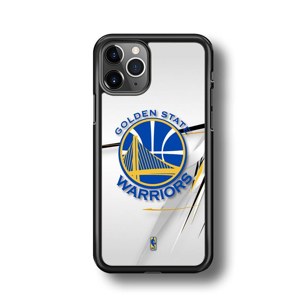NBA Golden State Warriors Abstract Scratch iPhone 11 Pro Case-Rubber Black (2D Case)-Oxvistore
