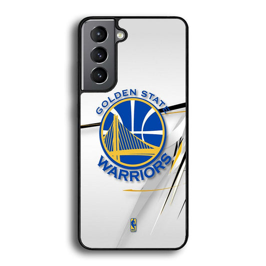 NBA Golden State Warriors Abstract Scratch Samsung Galaxy S24 Case-Rubber Black (2D Case)-Oxvistore