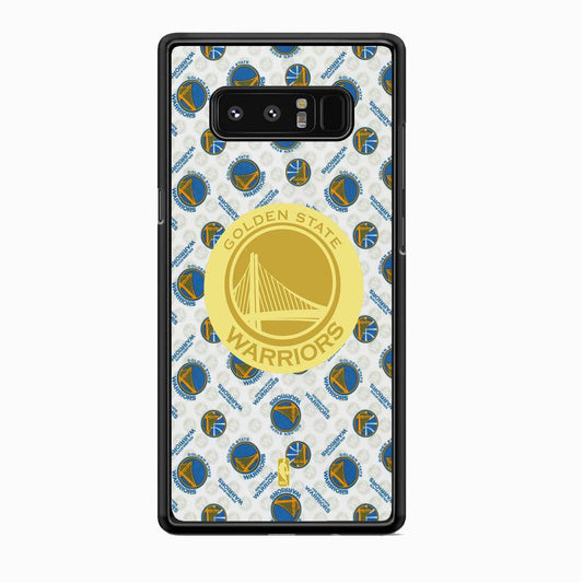 NBA Golden State Warriors Pattern of The Seasons Samsung Galaxy Note 8 Case-Rubber Black (2D Case)-Oxvistore