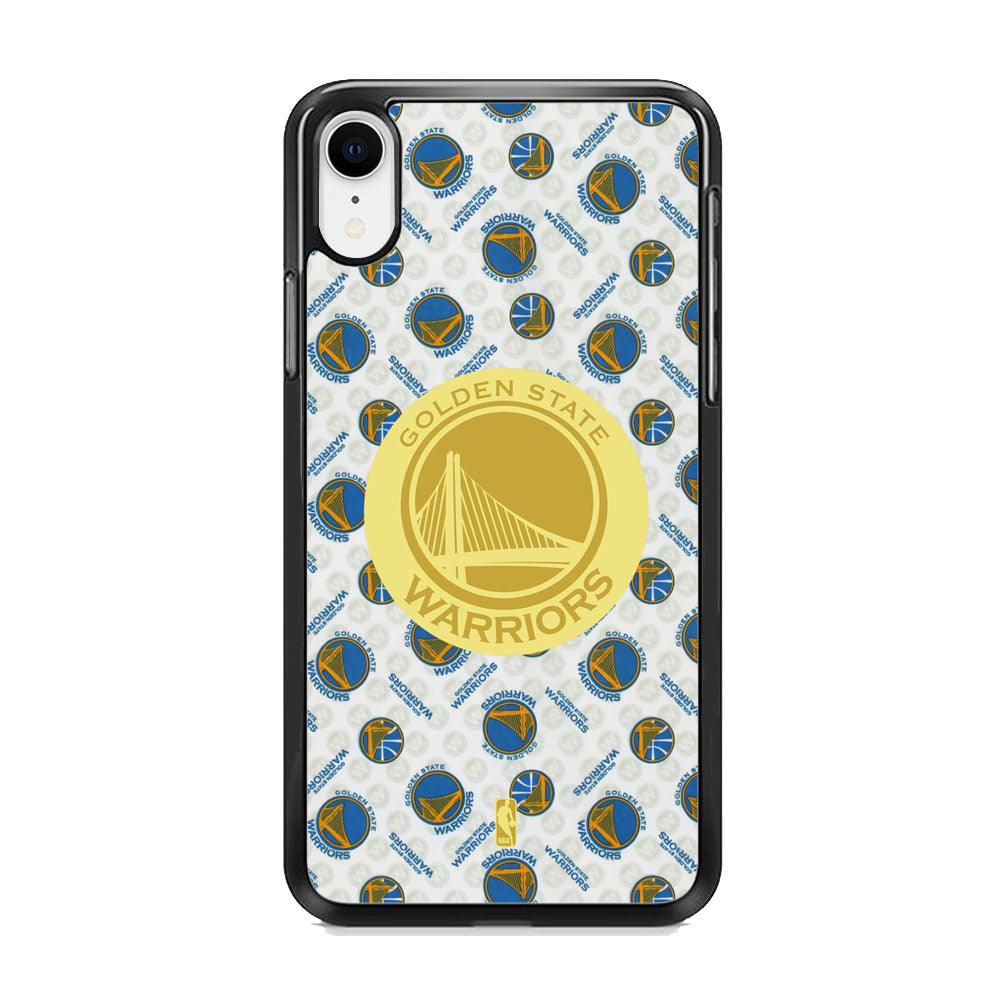 NBA Golden State Warriors Pattern of The Seasons iPhone XR Case-Rubber White (2D Case)-Oxvistore