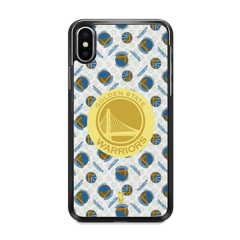 NBA Golden State Warriors Pattern of The Seasons iPhone XS MAX Case-Rubber Black (2D Case)-Oxvistore