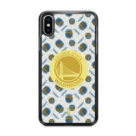 NBA Golden State Warriors Pattern of The Seasons iPhone XS MAX Case-Rubber Black (2D Case)-Oxvistore